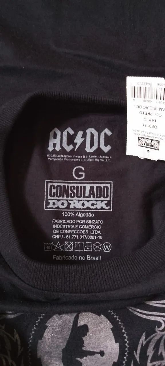 Camiseta AC?DC consulado do Rock nova, Tam G!!! - Foto 4