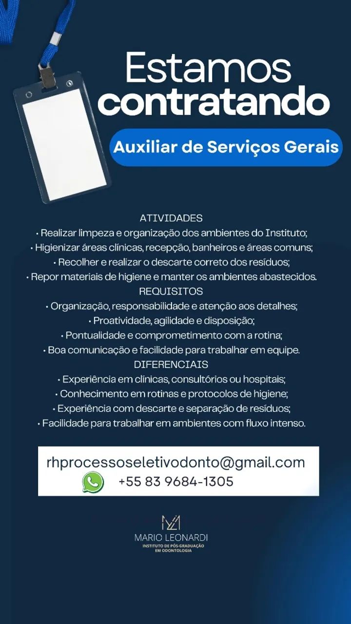 AUXILIAR DE SERVIÇOS GERAIS