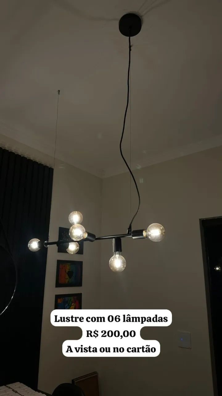 Lustre com 06 lâmpadas