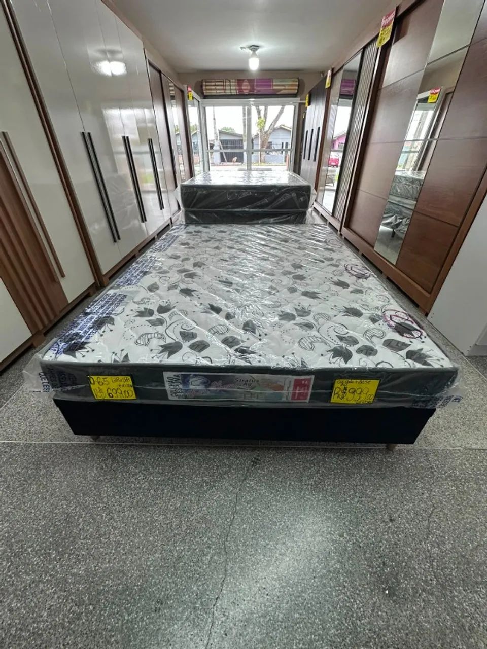 Conjunto Box com colchao de espuma para ate 150 kg  - Foto 3