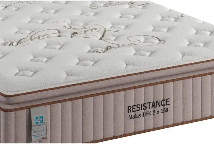 Cama Base Baú Bege e Colchão Resistance King - Foto 2