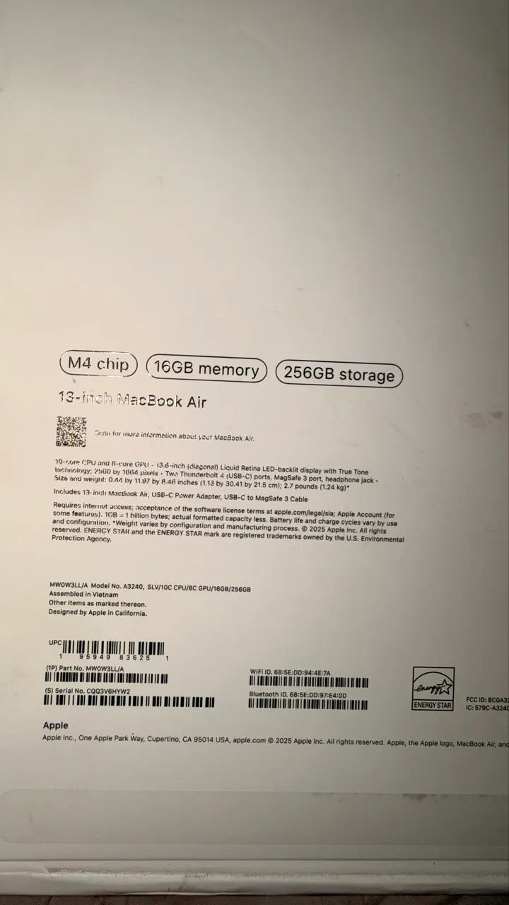 MACKBOOK AIR CHIP M4 13 POLEGADAS - Foto 5