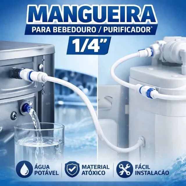 mangueira pebd branca 1/4" (med. 4,3x6,5mm) 1 metro mpb14 filtro
