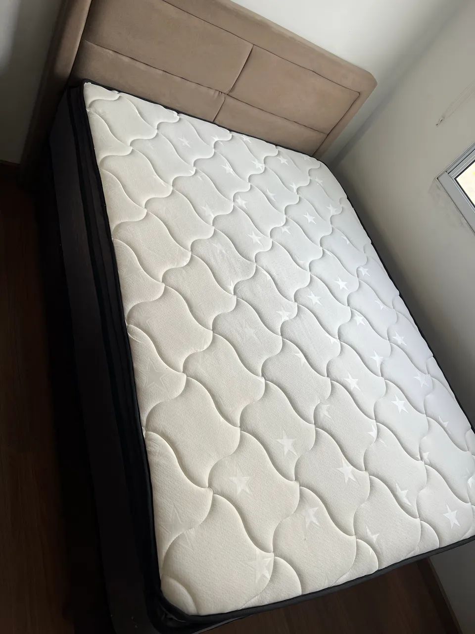 Cama box casal + cabeceira (base e colchão + cabeceira) - Foto 4