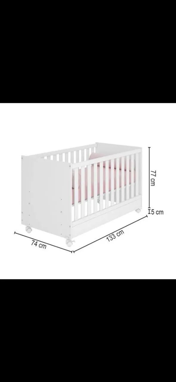 Berço americano que vira mini cama - novo nunca usado  