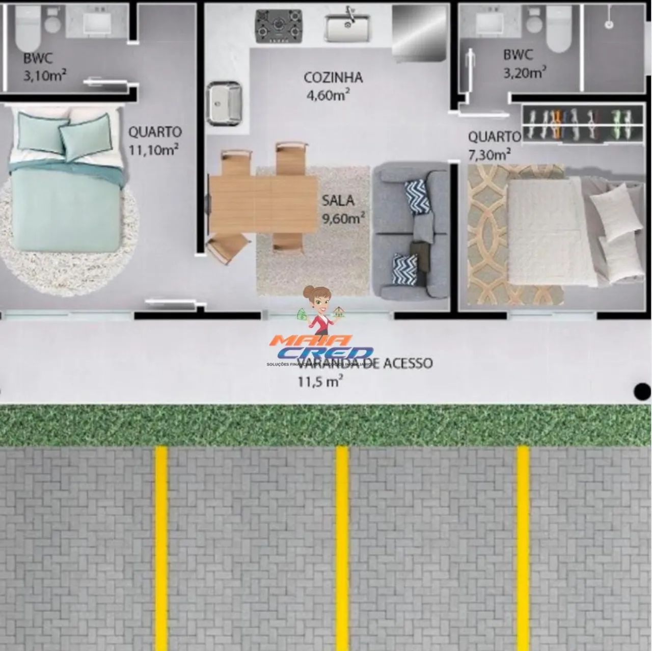 Apartamento para Venda em Santa Cruz Cabrália, Coroa Vermelha, 1 dormitório, 1 banheiro, 1 - Foto 6