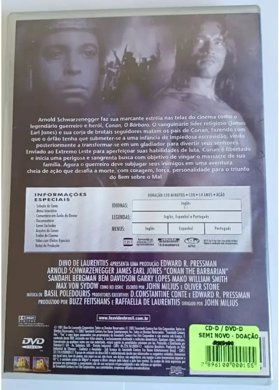 DVD'S CONAN O BARBARO E CONAN O DISTRUIDOR - Foto 2
