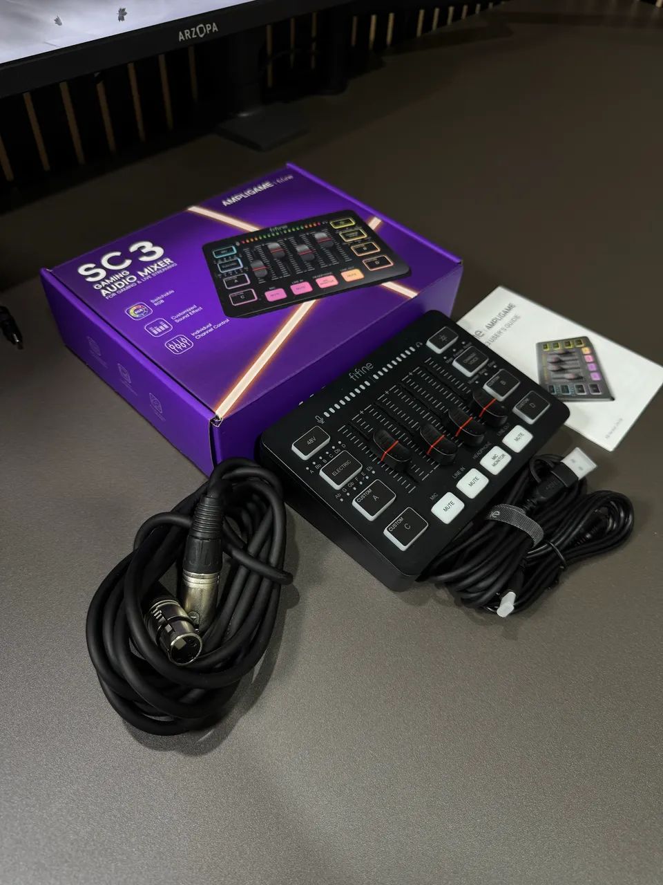 FIFINE AMPLIGAME SC3 + Cabo XLR - Foto 3