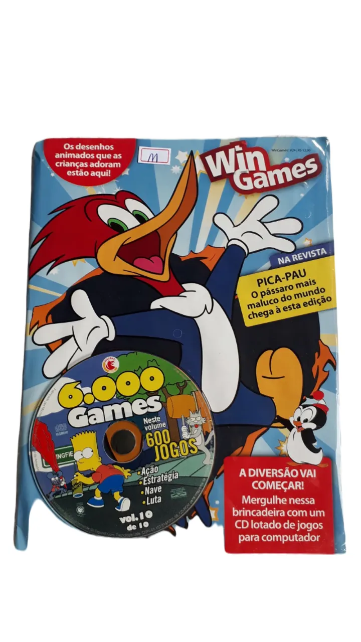 cd de jogo pica pau milhares de jogos corrida nave puzzle moda