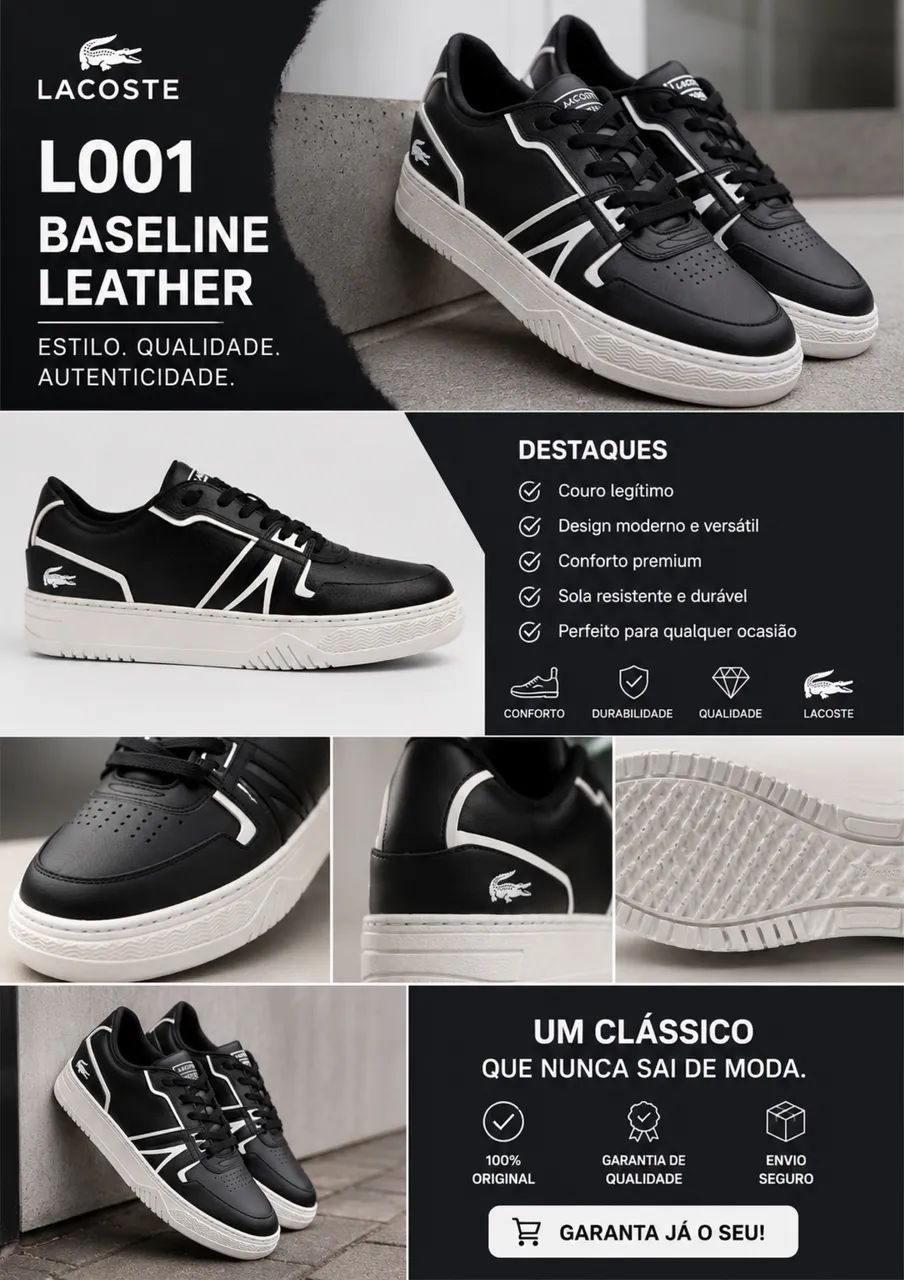 Tênis da Lacoste de couro L001