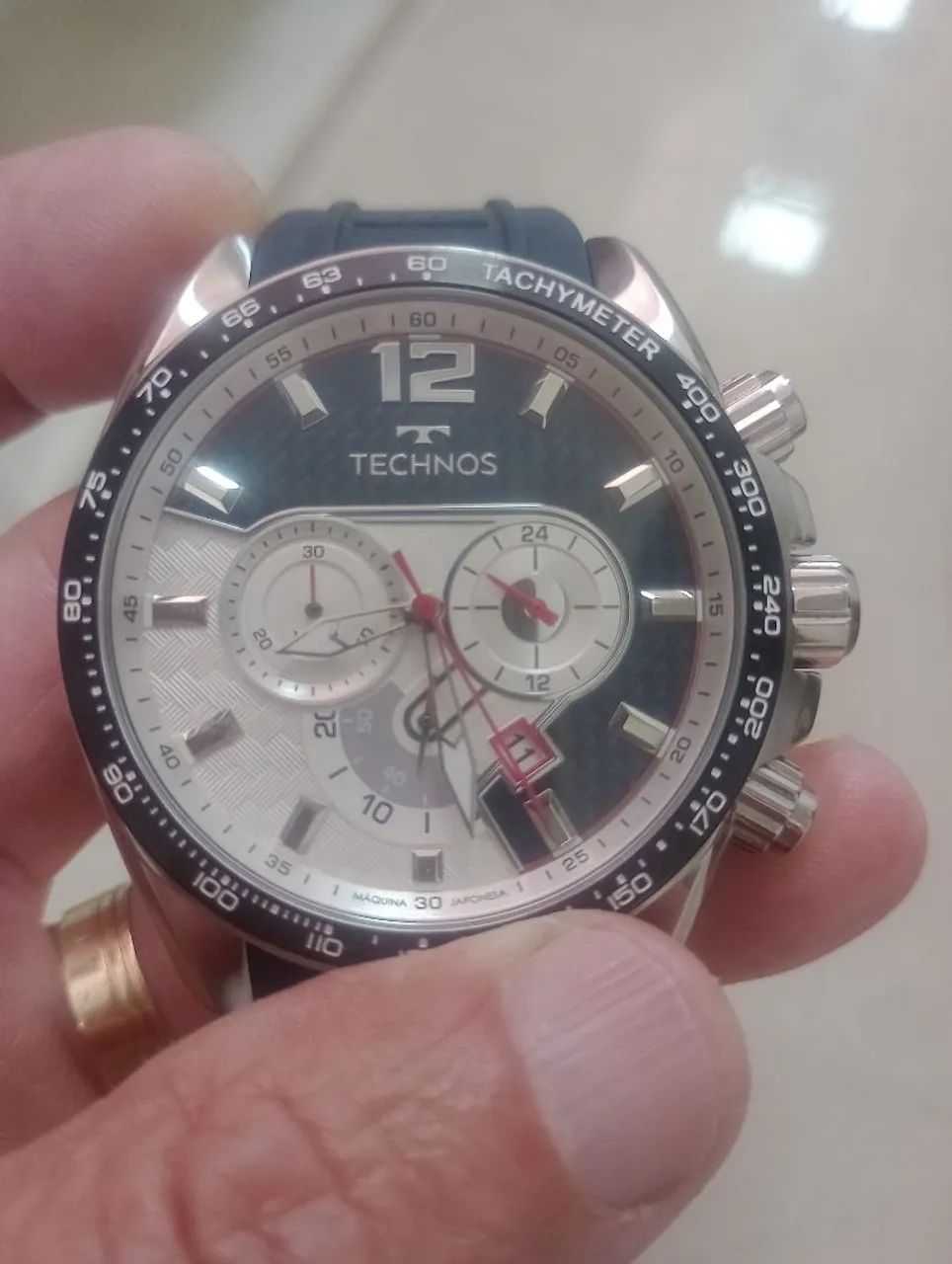 Relógio Techno carbon 