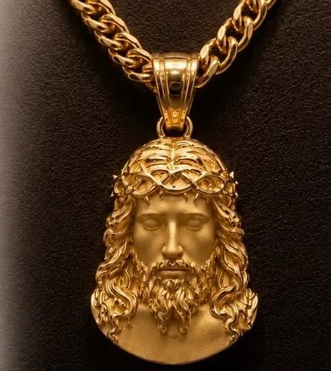 Pingente Face de Cristo em Ouro 18k 750