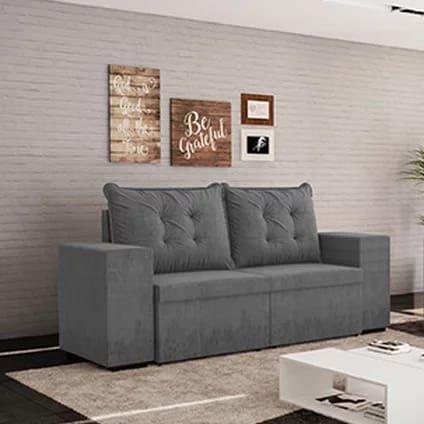 Sofa texas retratil 3 lugares zapp * - Foto 2