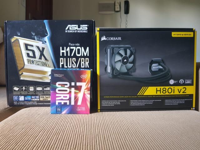 Kit Gamer Upgrade I7 7700 + 16GB DDr4 + H170 + WaterCooler H80iv2