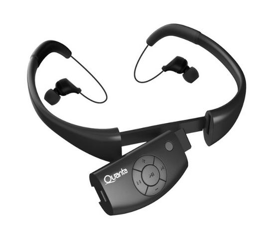 Fone de ouvido mp3 quanta qt-55w 8gb fm preto - Foto 2
