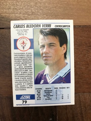 Card Dunga Campeonato Italiano 92 - Foto 2