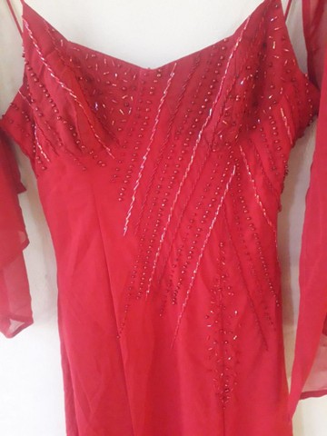 Vestido de Festa  - Vermelho bordado - Foto 4