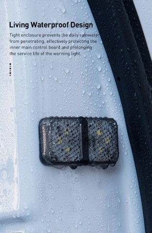 4 Lâmpadas Leds Baseus Para Porta do Carro Segurança Anti-Colisão - Foto 5