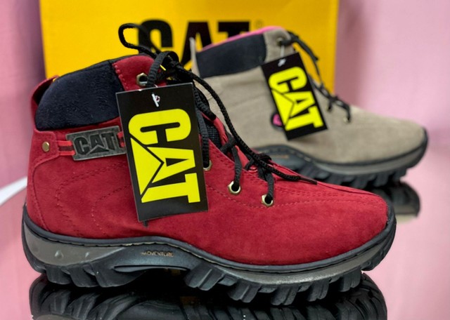 Bota Coturno Caterpillar 2189 CA em Couro Preto | CATERPILLAR OUTLET