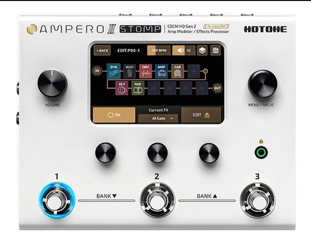 Pedal Pedaleira De Efeito Hotone Ampero II Stomp Mp-300 - Instrumentos