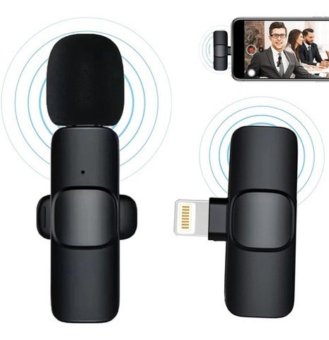 Microfone De Lapela Sem Fio Para Iphone Lightning sem fio