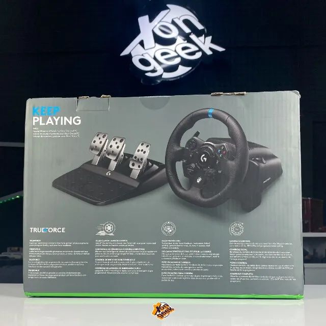 Kit Volante Logitech G923 para Xbox Series X, S, Xbox One e PC com TRUEFORCE  + Câmbio Logitech G Driving Force, Compatível Volantes Logitech G923, G29 e  G920