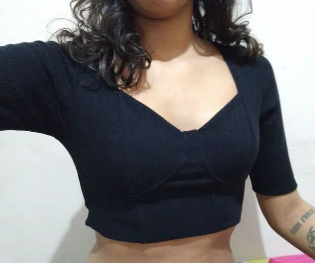 Cropped preto 