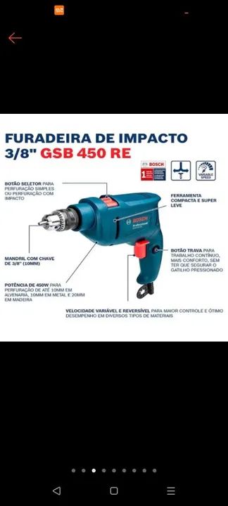 Furadeira e Parafusadeira Bosch - Profissional - Foto 3