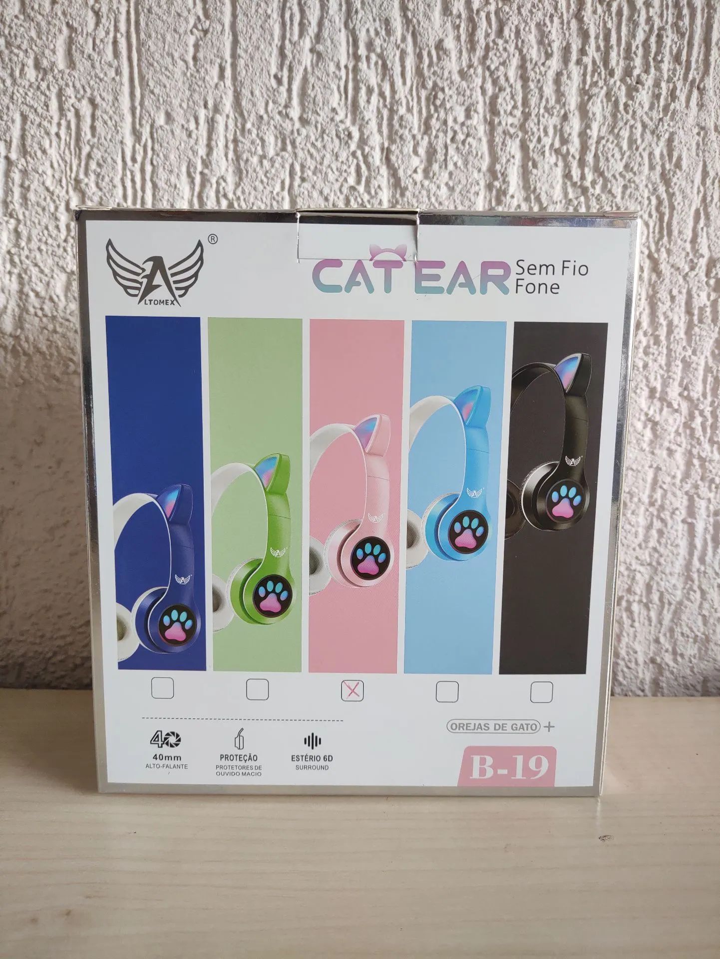 Fone de Ouvido Bluetooth Cat Ear com RGB - Novo - Foto 3