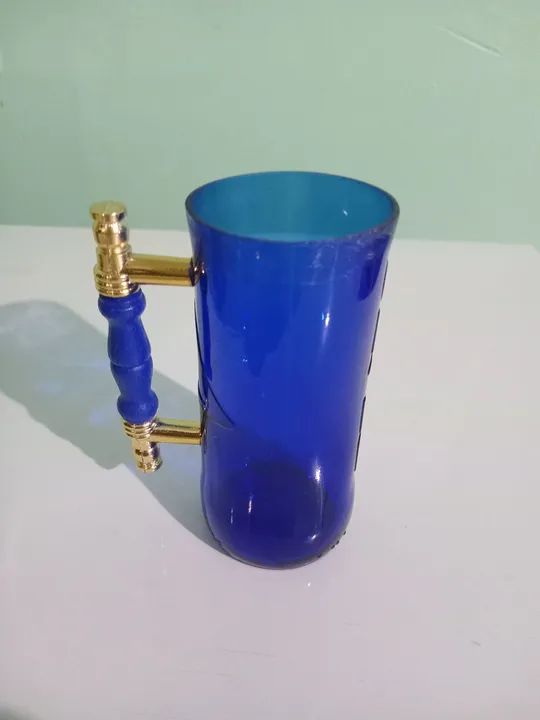 Caneca de vidro vintage com alça  - Foto 2