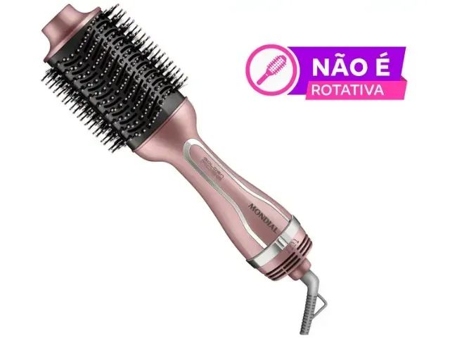 Escova Secadora Mondial ES-02-BI 1200W - 3 Níveis de Temperatura Tourmaline Íon - Foto 2