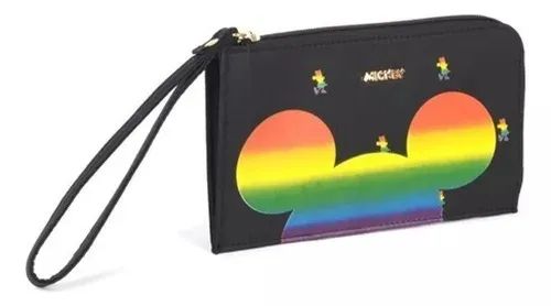 Nécessaire Mickey Porta Celular Porta Documento - Preto - Foto 5