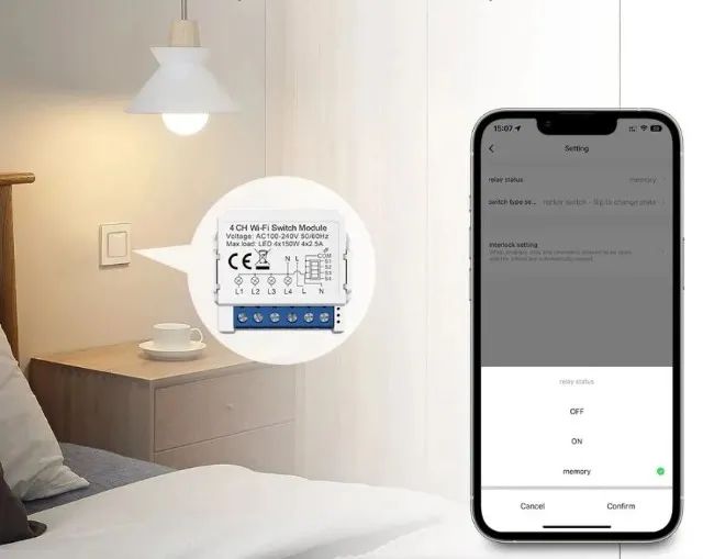 Interruptor De Luz Tuya Wifi 2 Canais Casa inteligente Alexa  Automação Robóti COD-AM590ca - Foto 3