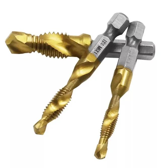 6 UN Brocas Macho Fura Faz Rosca M3, M4, M5, M6, M8, M10 Dourada - COD 1191 - Foto 5