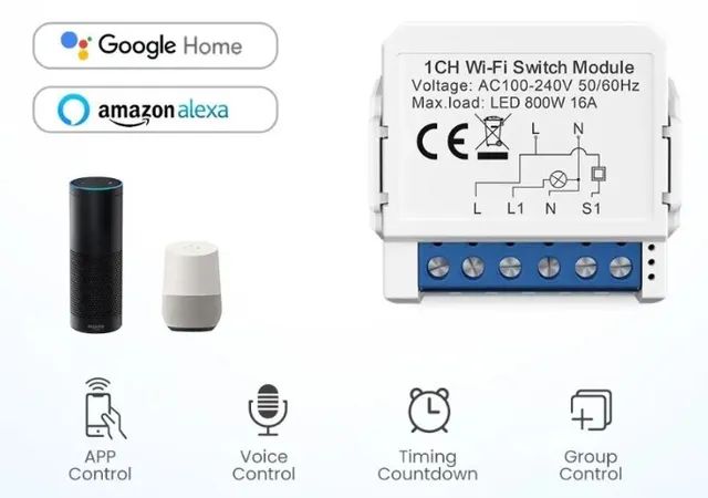 Interruptor De Luz Tuya Wifi 2 Canais Casa inteligente Alexa  Automação Robóti COD-AM590ca - Foto 4