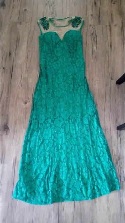Vestido verde de festa G - Foto 2