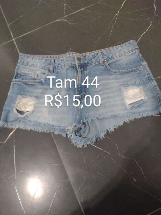 Lote com dois shorts jeans 44 - Foto 3