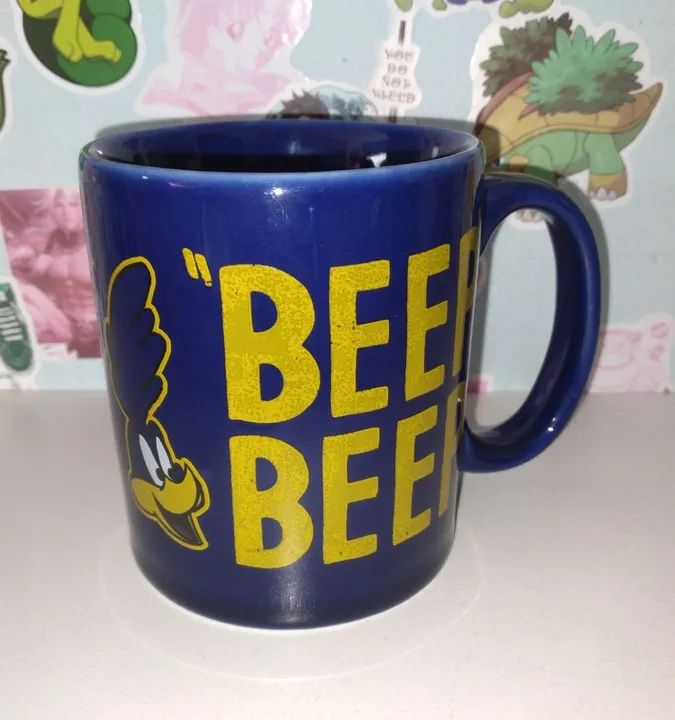 CANECA LOONEY TUNES PAPA LEGUAS BEEP BEEP AZUL - Foto 2