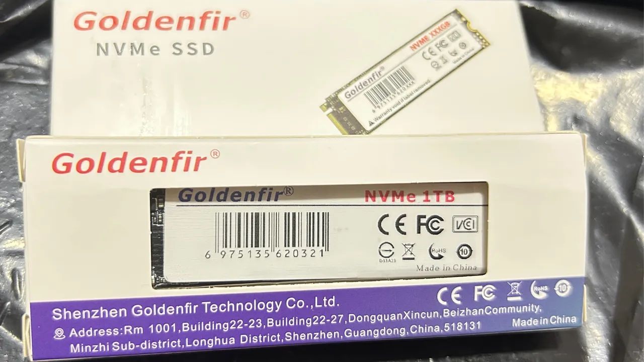 SSD NVMe Goldenfir 1TB - Novo