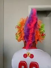Peruca Colorida Estilo Psicodélico 