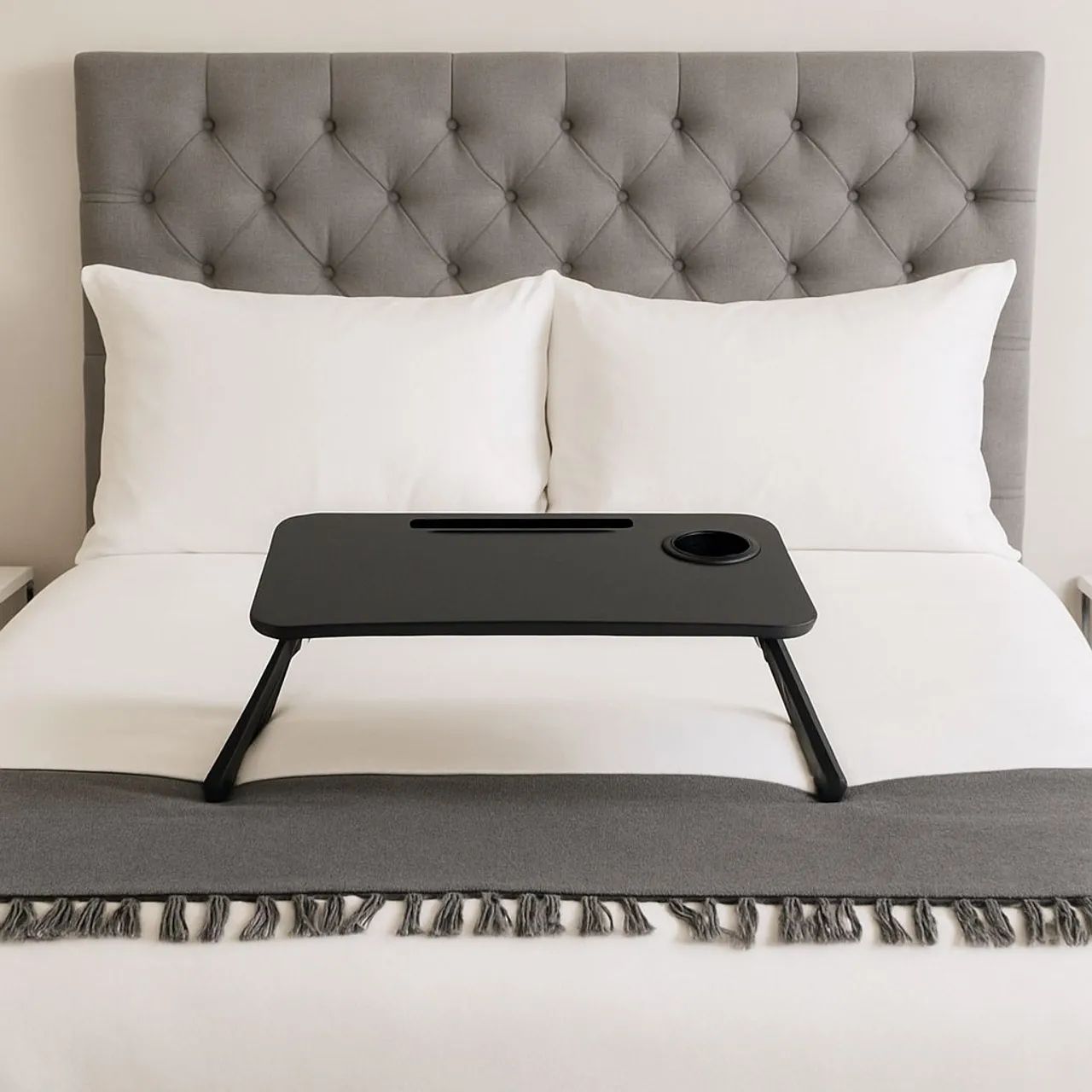 Mesa Dobrável para Notebook com Porta Copos - Foto 2