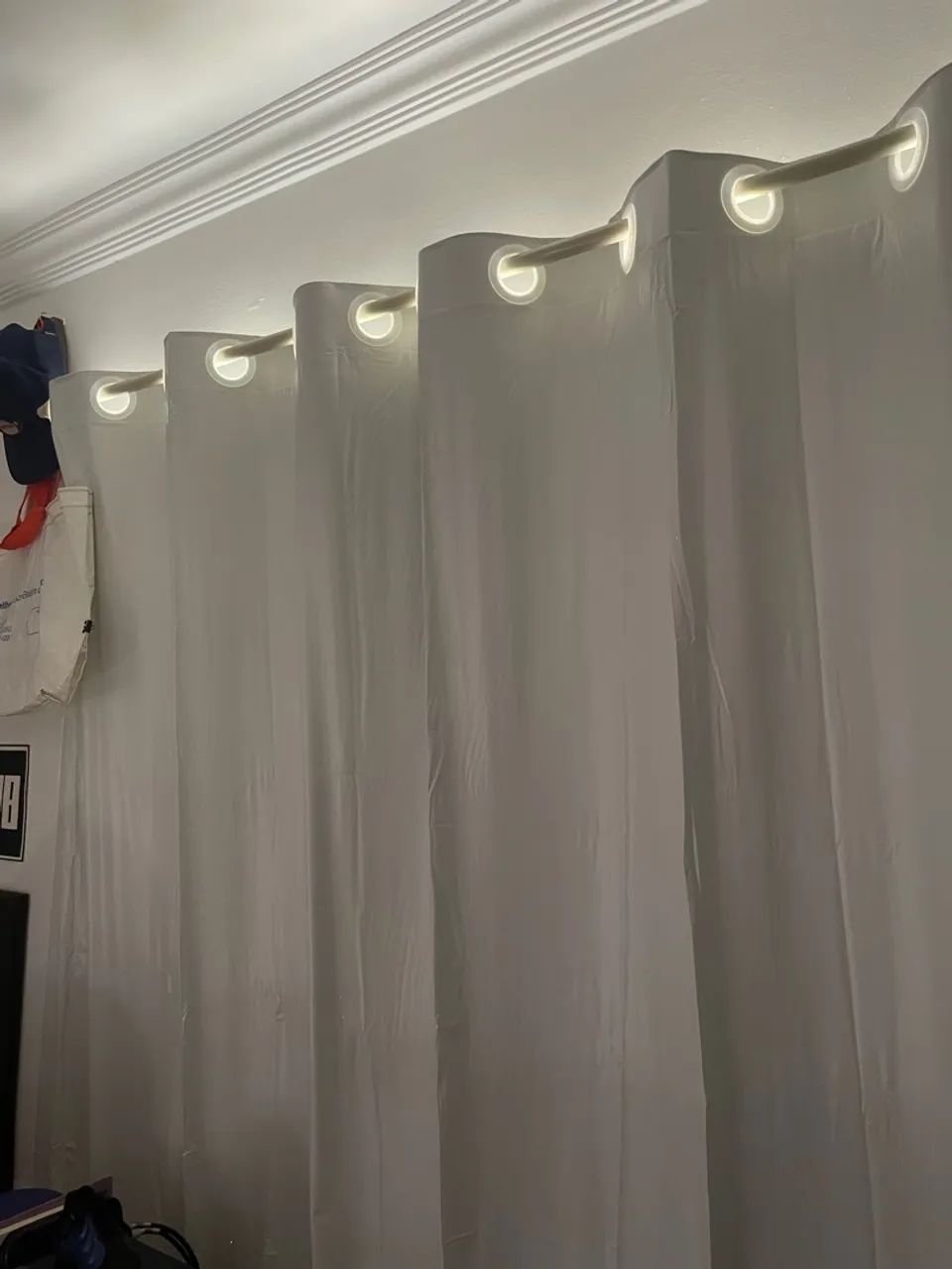 Cortinas brancas para sala