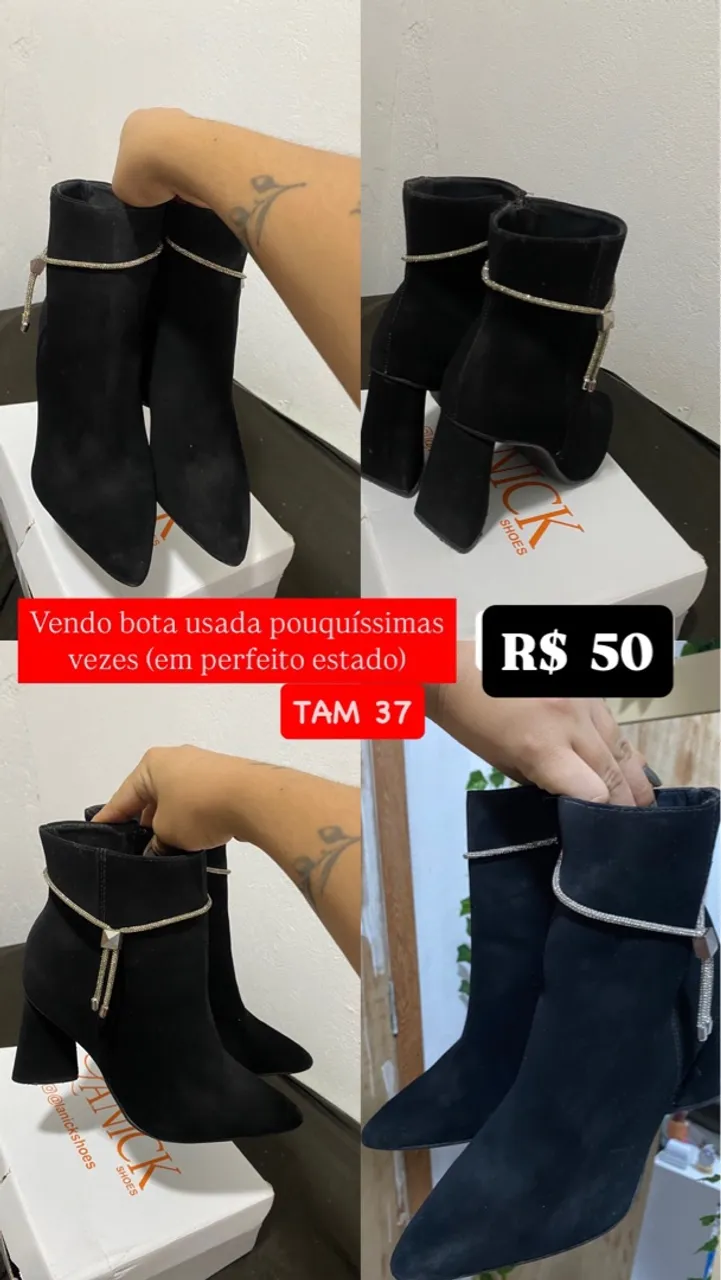 Bota preta Tam 37