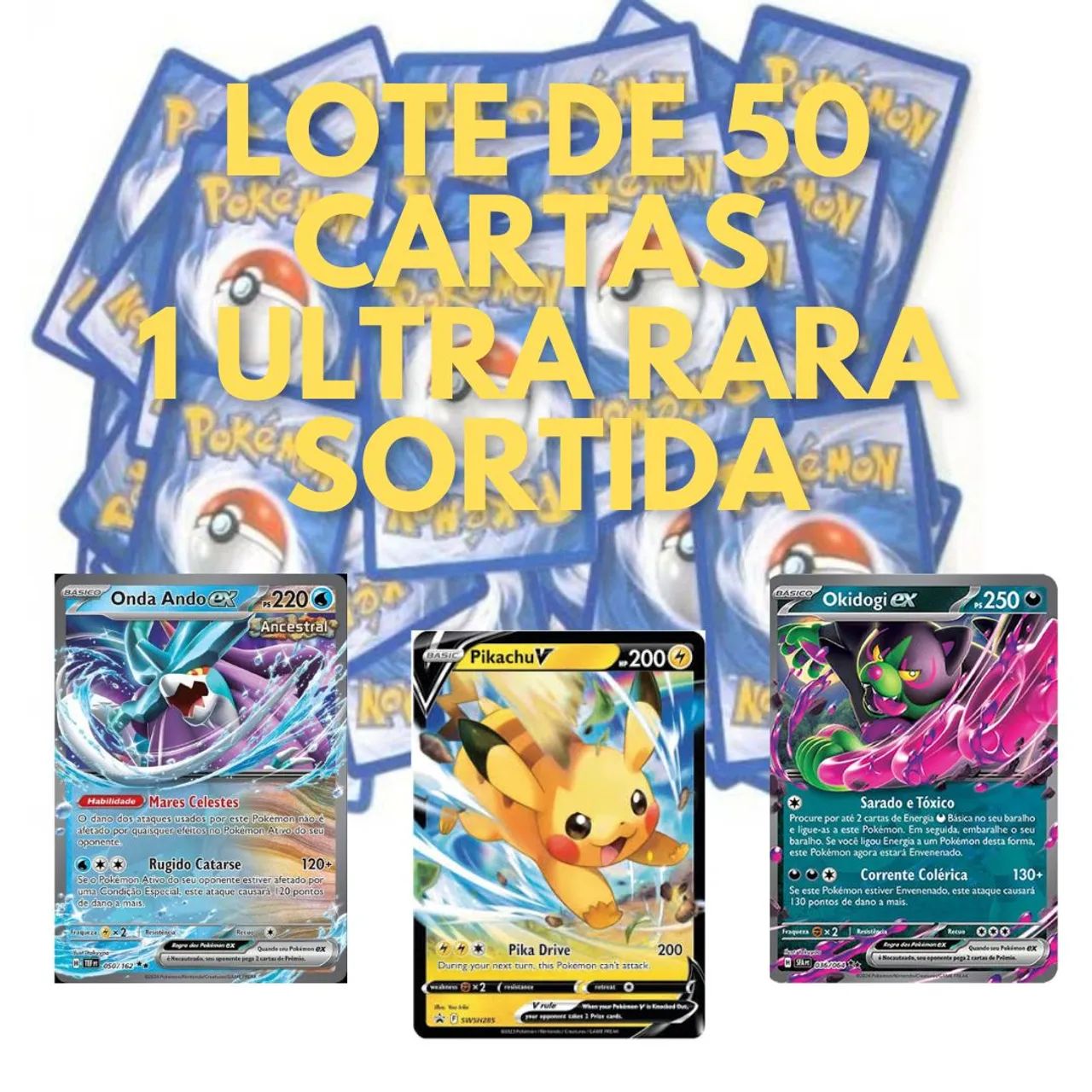 Lote de 50 Cartas Pokemon