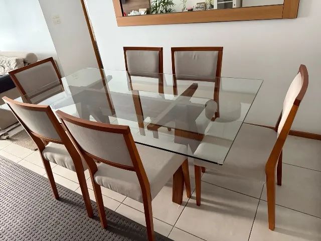 Conjunto mesa de jantar com 6 cadeiras Tok&Stok - Foto 3