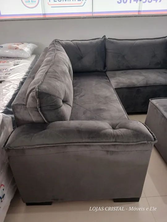 Sofá de Canto Cinza - Novo! - Foto 3