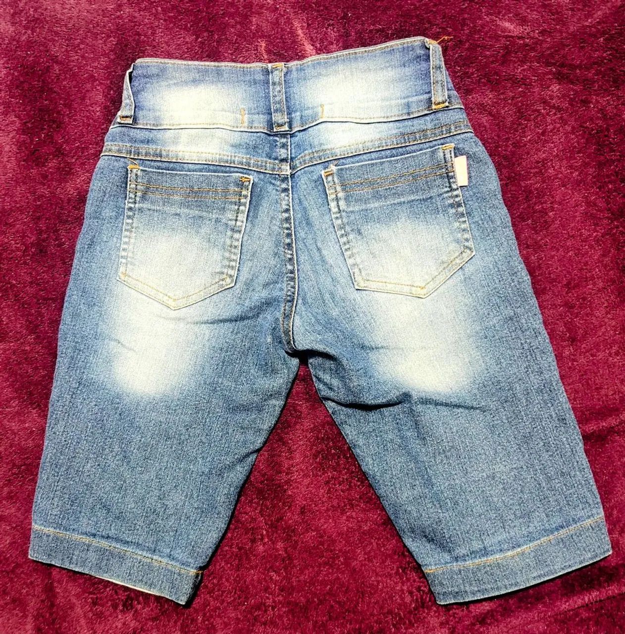Bermuda jeans infantil feminina - Foto 2