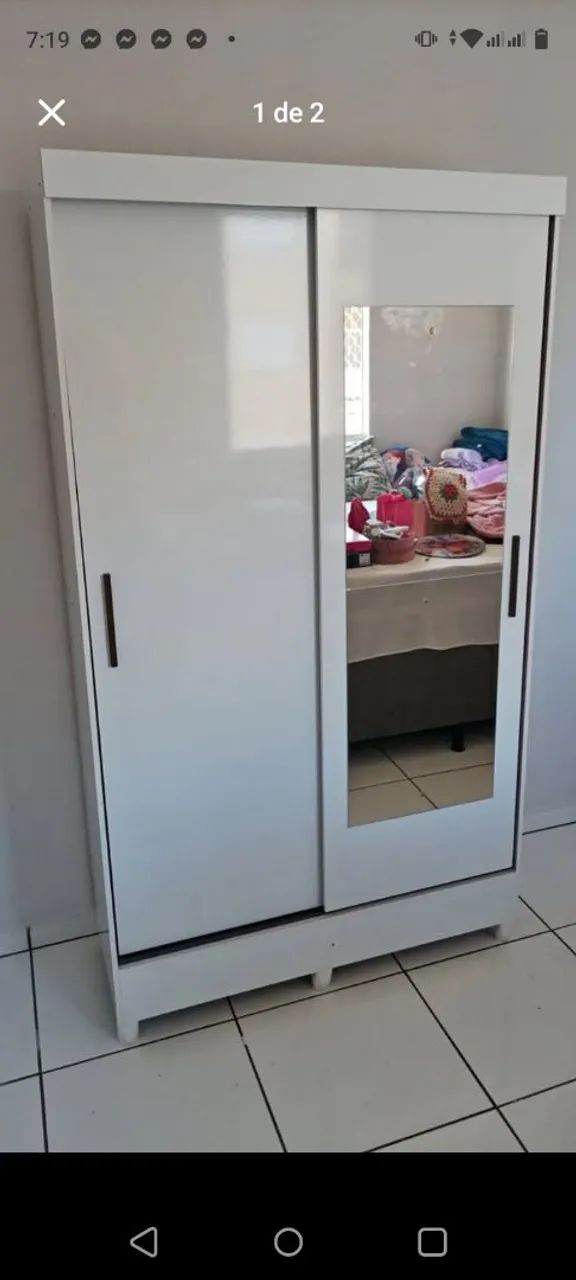 Guarda Roupa De Solteiro Com Porta De Correr Na Promoção. Entrega É Montagem Grátis  - Foto 4