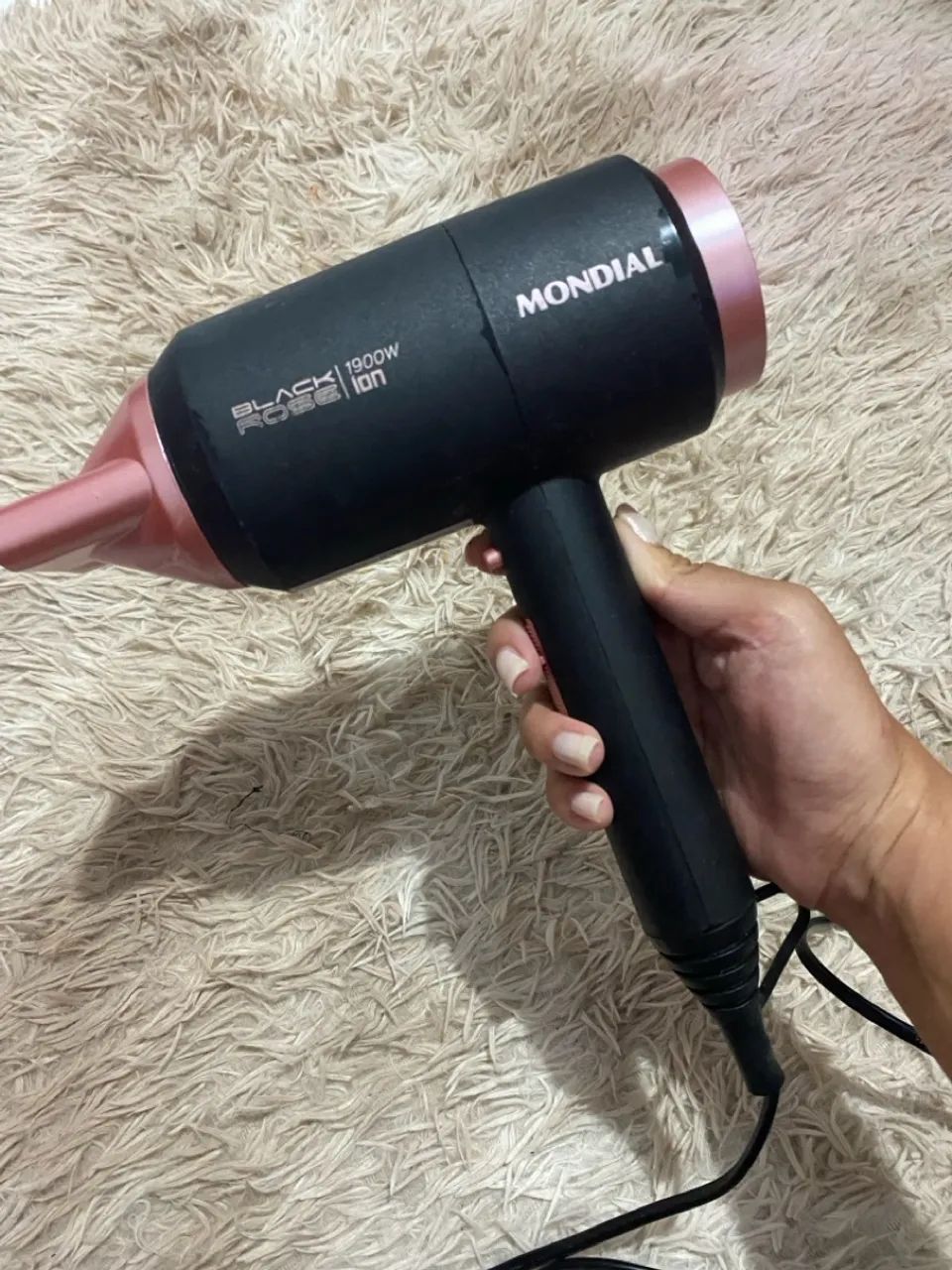 Secador de Cabelo Mondial Black Rose Ion 1900W - Foto 2