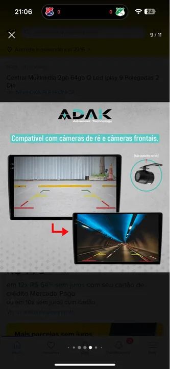 Central Multimídia Adak 2gb 64gb Android 14 - Foto 2